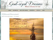 Tablet Screenshot of godsizeddreams.com